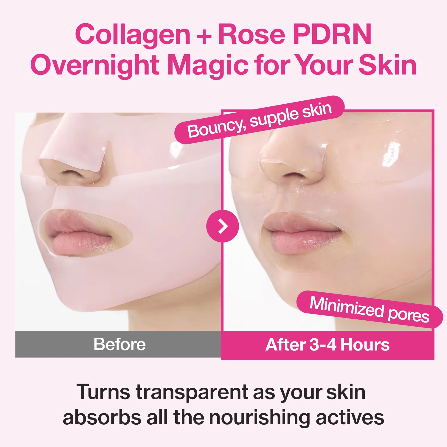 No.2 Rose PDRN Overnight Collagen Mask (4 Masks) - Image 4