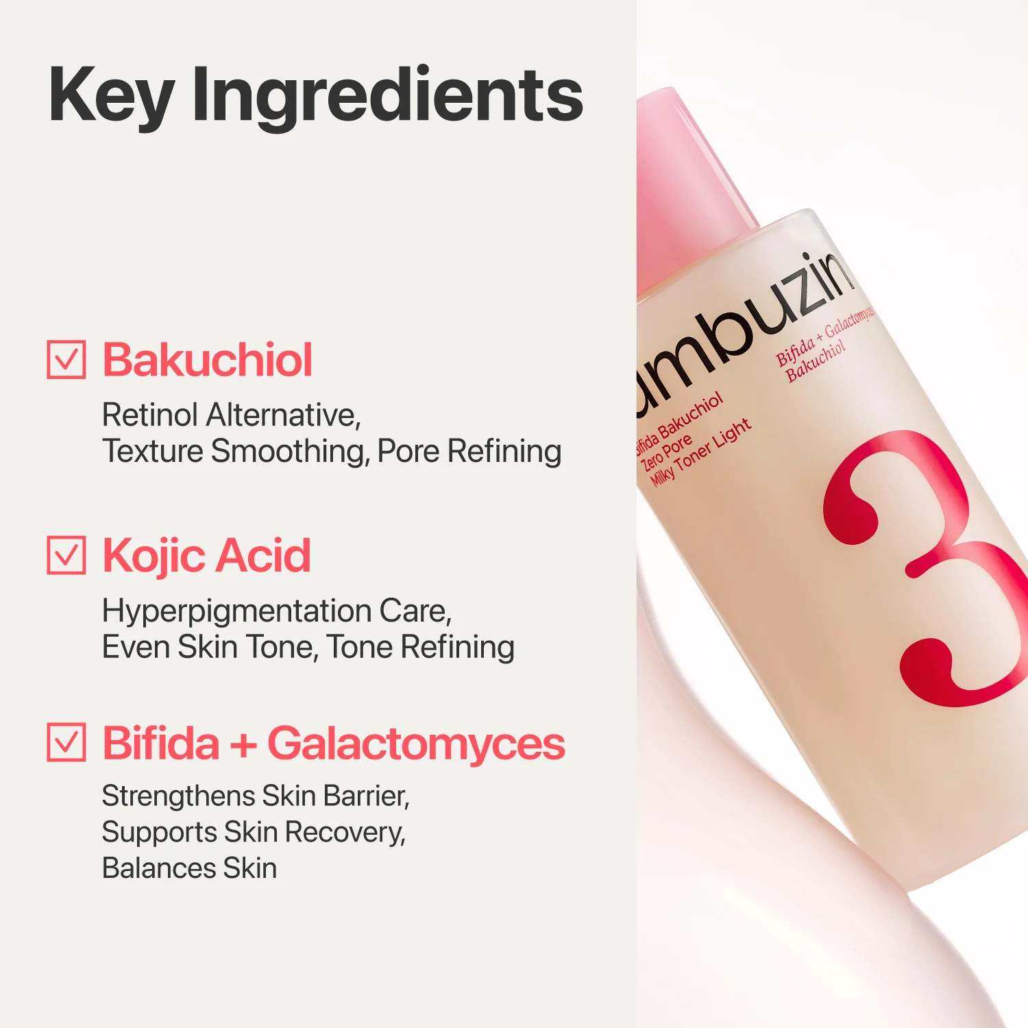 No.3 Bifida Bakuchiol Zero Pore Milky Toner Light 6.76 fl.oz - Image 8