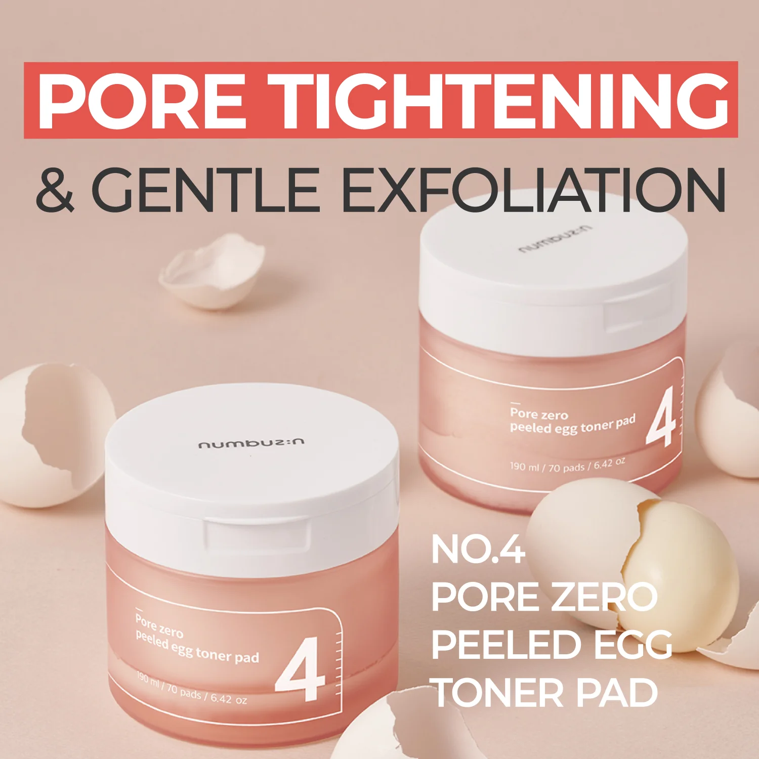 No.4 Pore Zero Peeled Egg Toner Pads - Image 3