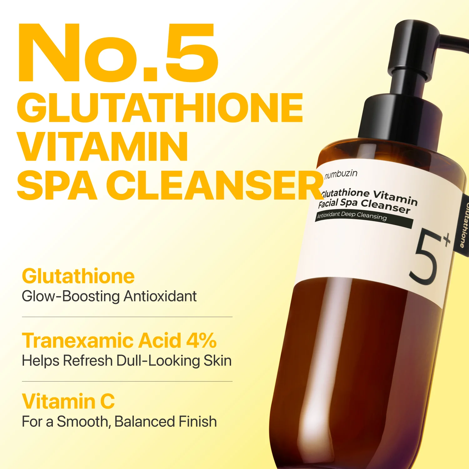 No.5+ Glutathione Vitamin Facial Spa Cleanser - Image 4