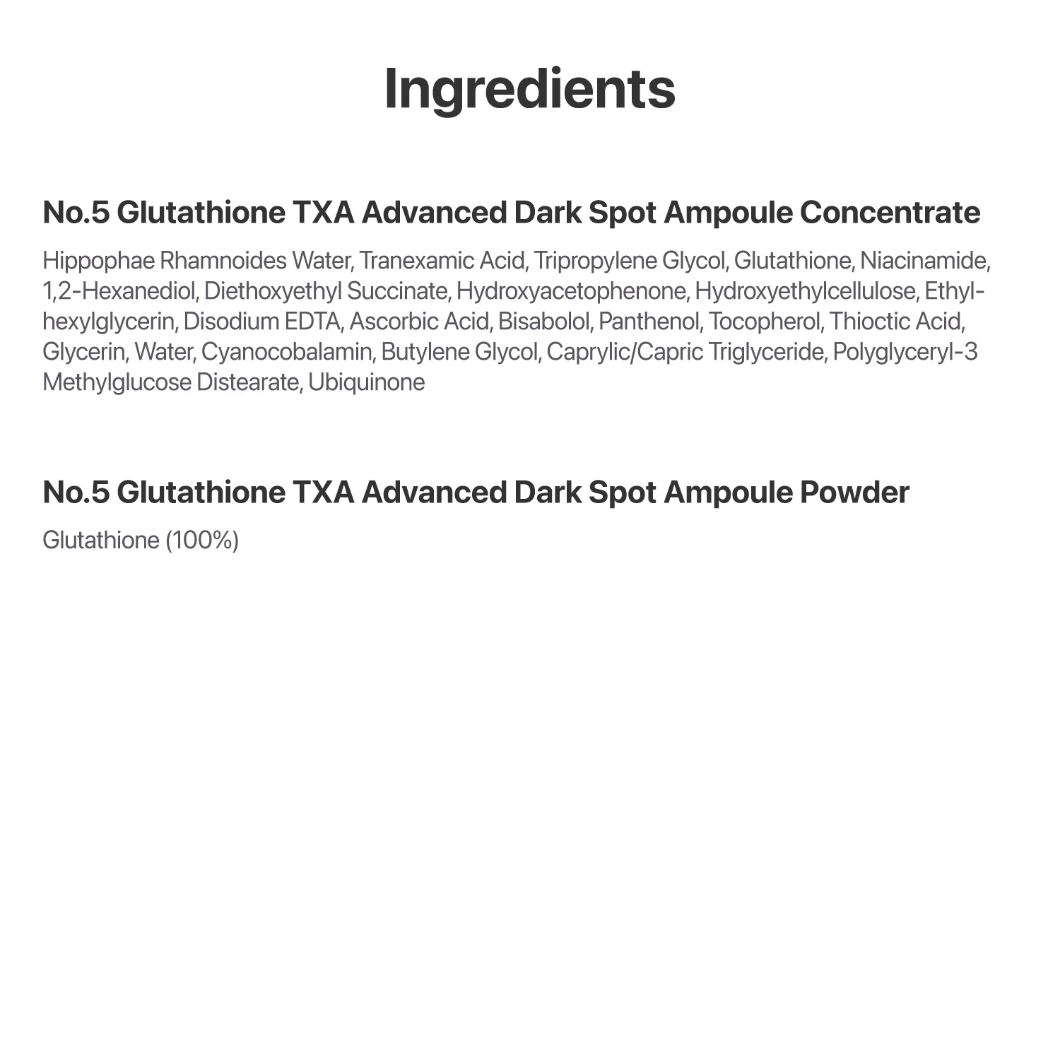 No.5 Glutathione TXA Advanced Dark Spot Ampoule Concentrate - Image 11