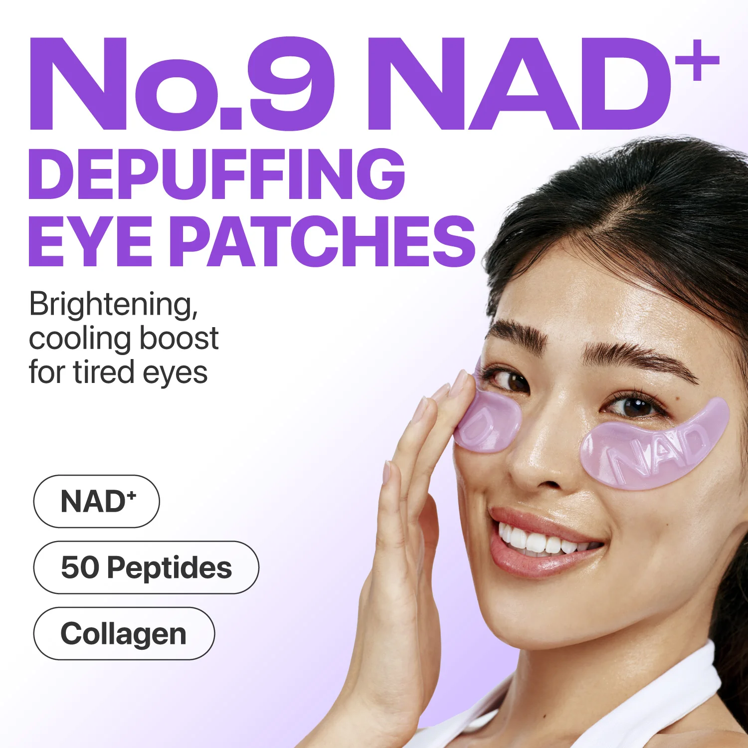 No.9 NAD+ Collagen Under Eye Patches (5 Pairs) - Image 3