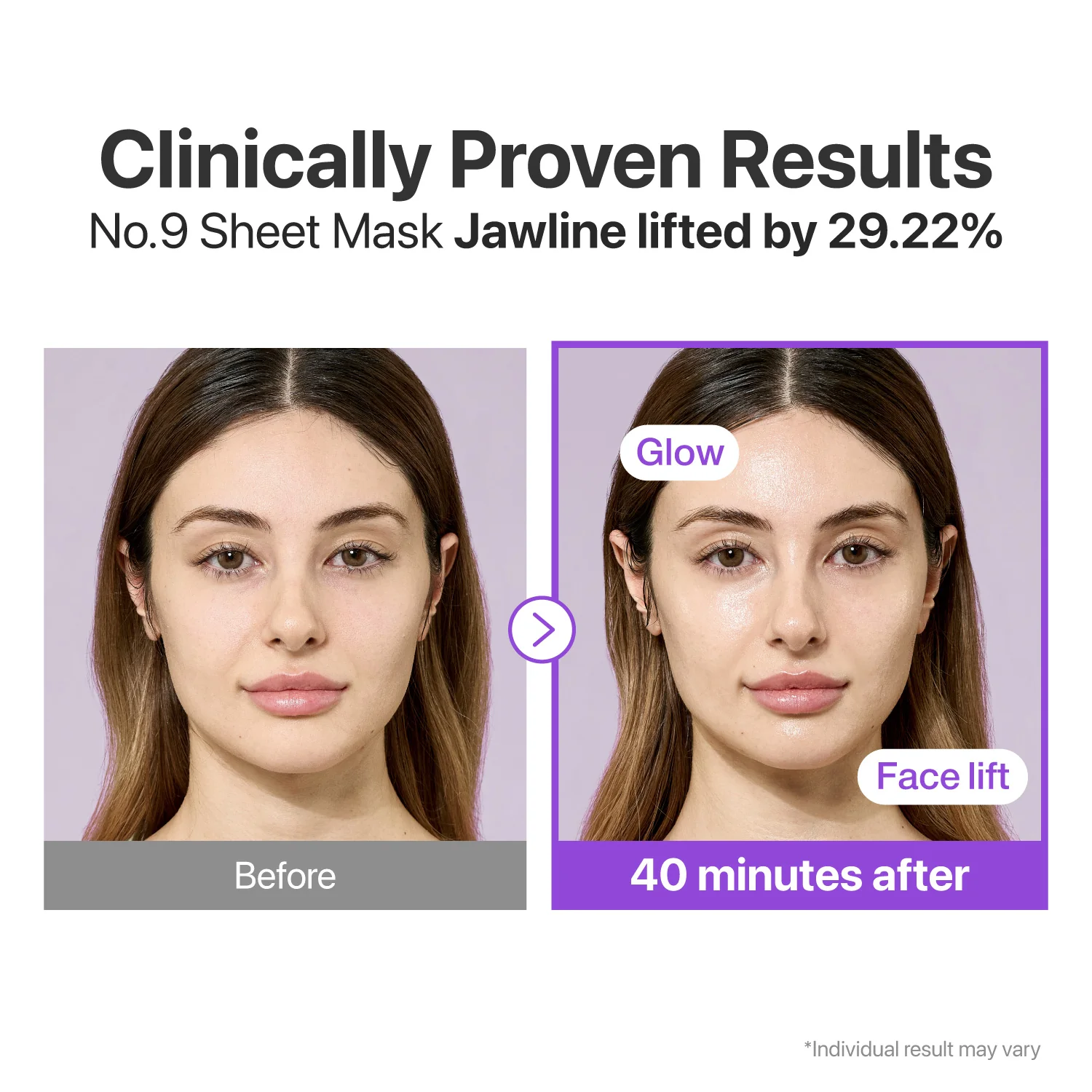 No.9 NAD+ BIO Lifting-sil Full Face Mask (4 Sheets + Lifting Band) - Image 4