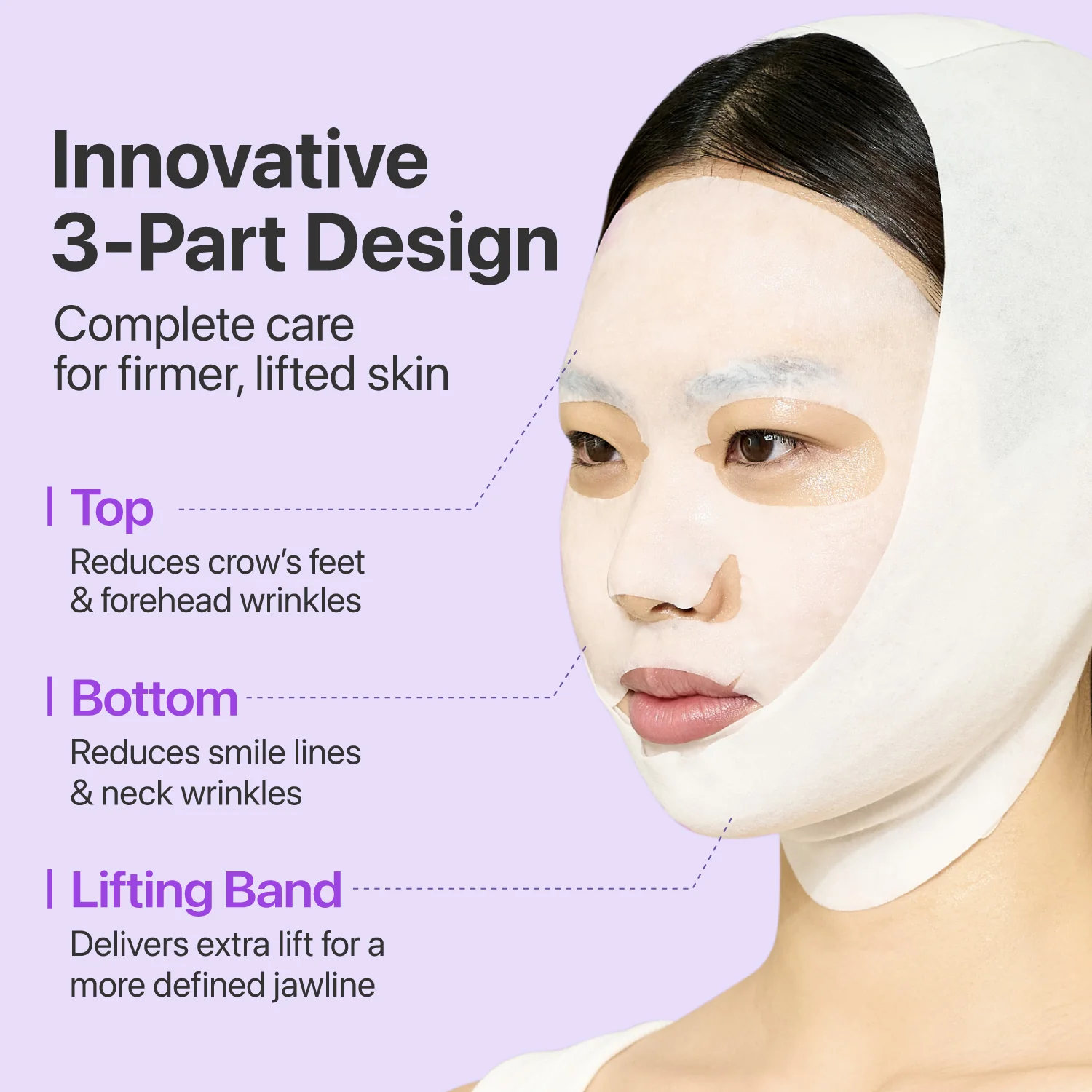 No.9 NAD+ BIO Lifting-sil Full Face Mask (4 Sheets + Lifting Band) - Image 7